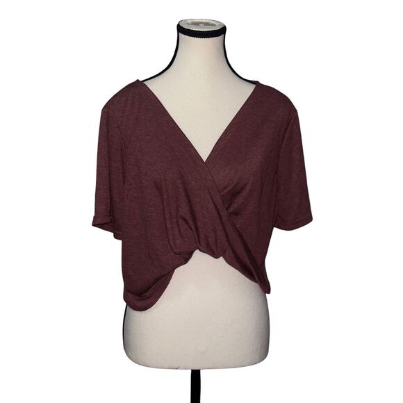 Rose gal maroon Twist Hem blouse women’s size 2X NWT - Picture 6 of 6